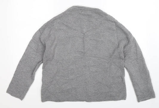 H&M Womens Grey Knit Pullover Jumper Size M