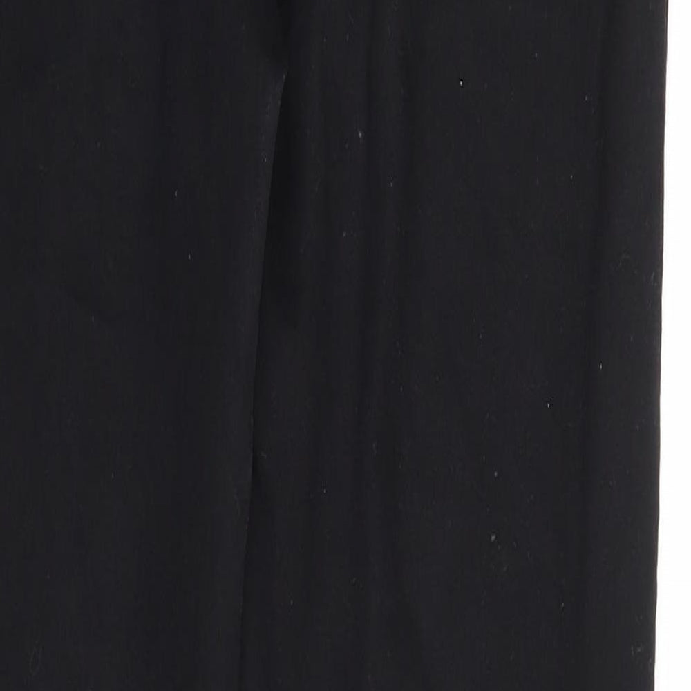 Brand and care label for DENIM CO women’s black denim straight jeans, size UK 10