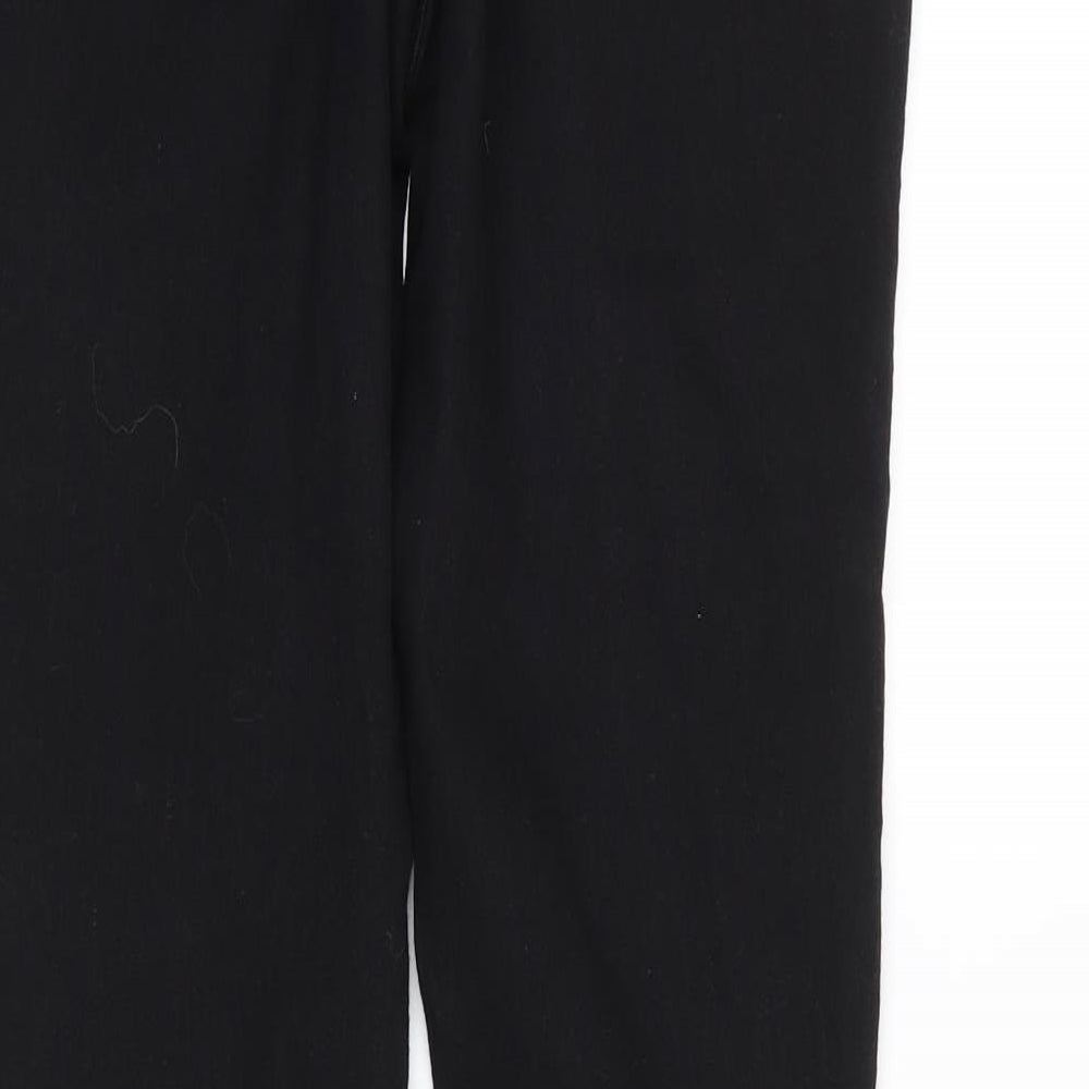 Brand and care label for denim co women’s black denim straight jeans, size UK 12