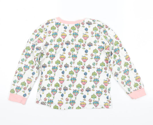 Their Nibs Girls White Spotted Basic Casual Size 5-6 Years - Hot Air Balloon