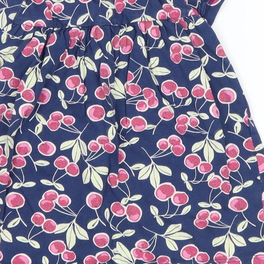 Brand and care label for Gap Blue Spotted T-Shirt Dress, size 18-24, Months - cherries