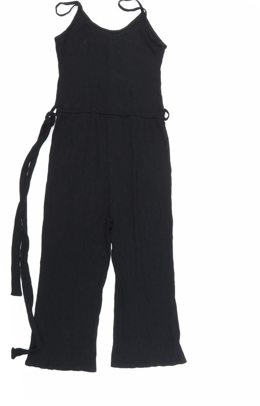 Preworn Womens Black Jumpsuit One-Piece L17 in