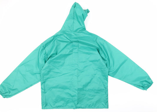 Preworn Mens Green Rain Coat Coat Size M