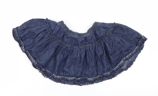 George Girls Blue Denim Skater Skirt Size 2-3 Years