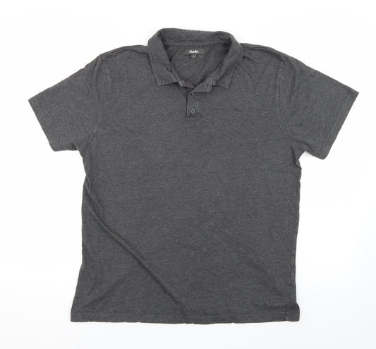 Studio Mens Grey Polo Size L