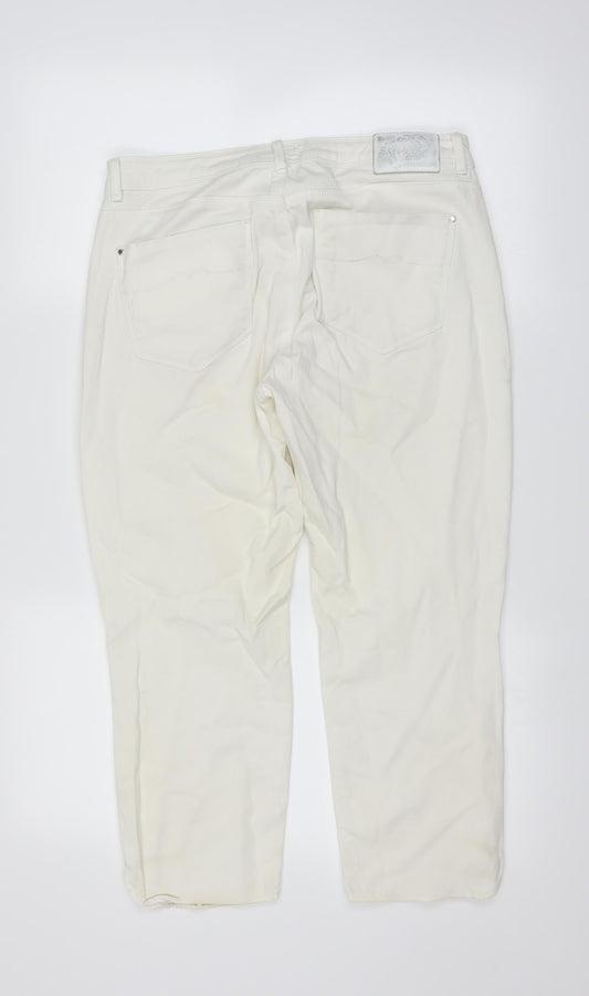 Monsoon Womens White Straight Jeans Size 12 L23 in