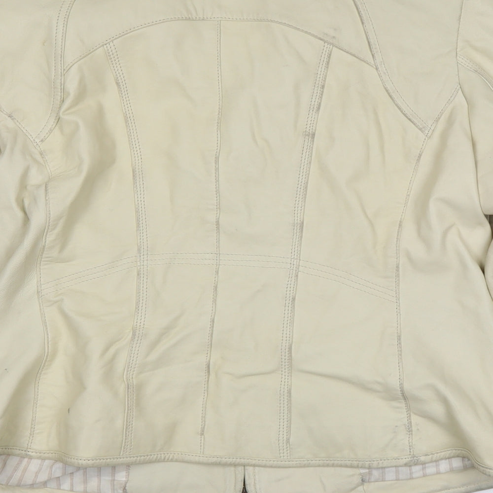 Brand and care label for Lakeland women’s white jacket, size UK 14