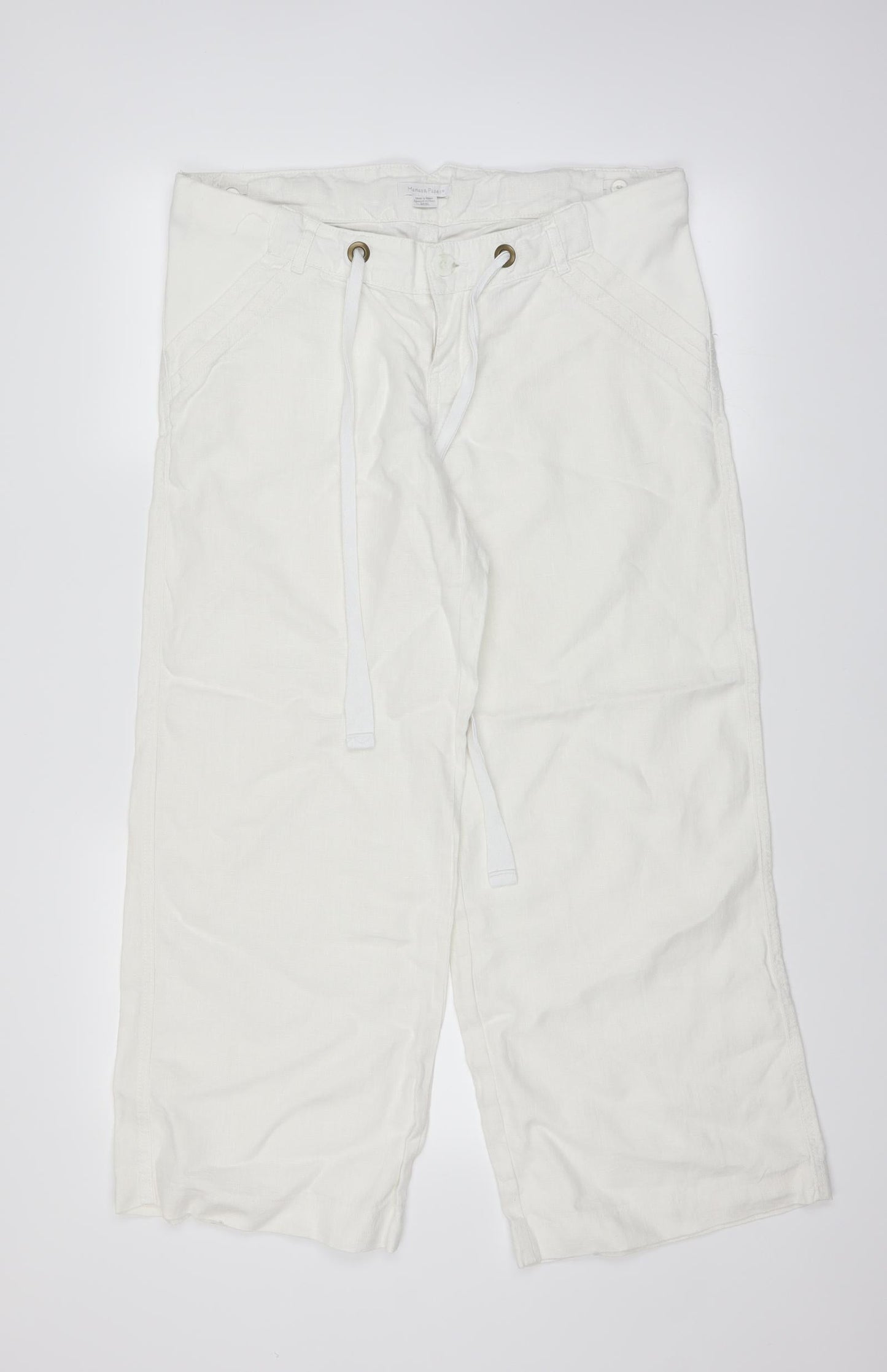 mamas & papas Womens White Straight Jeans Size 10 L25 in
