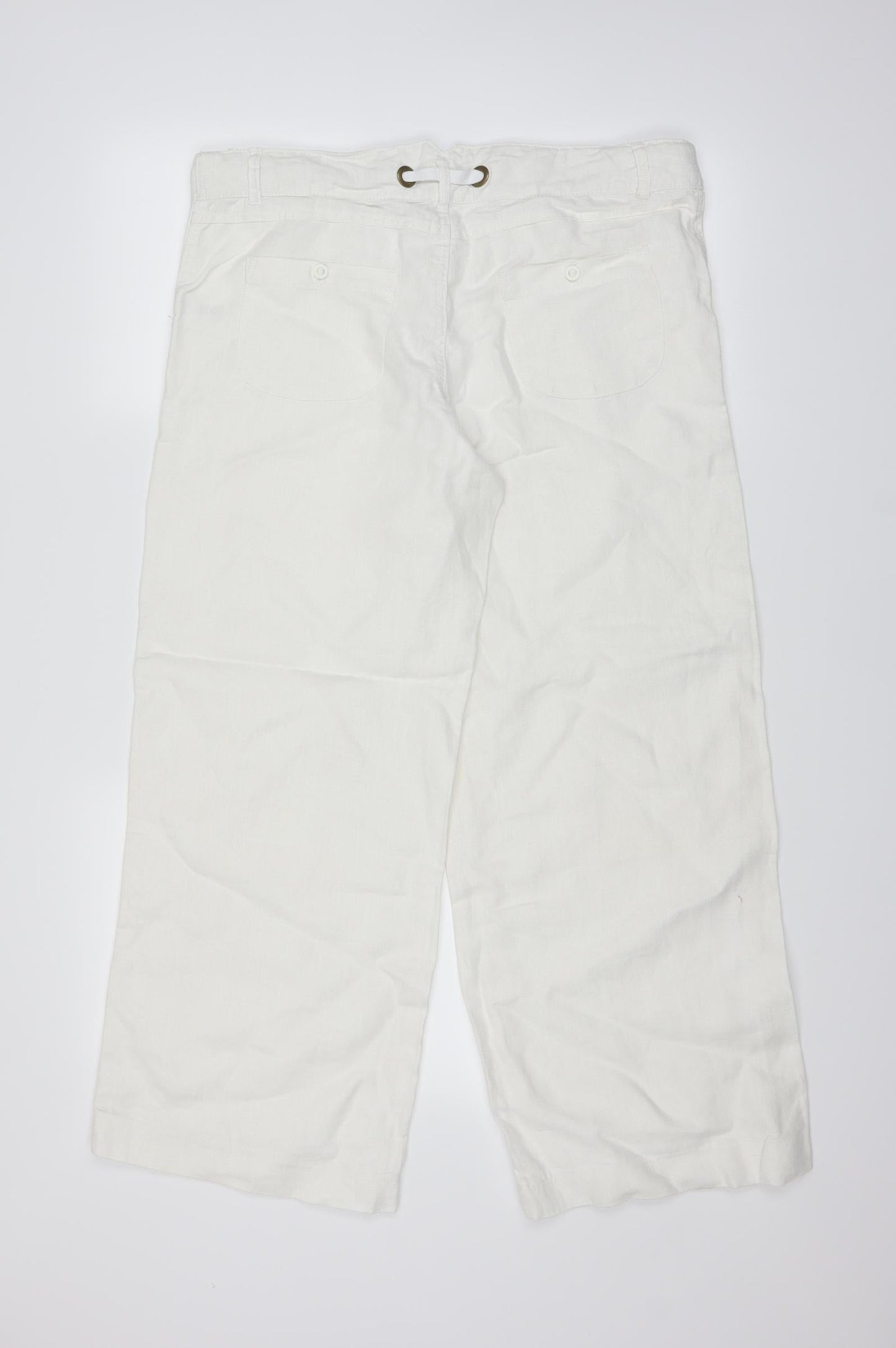 mamas & papas Womens White Straight Jeans Size 10 L25 in