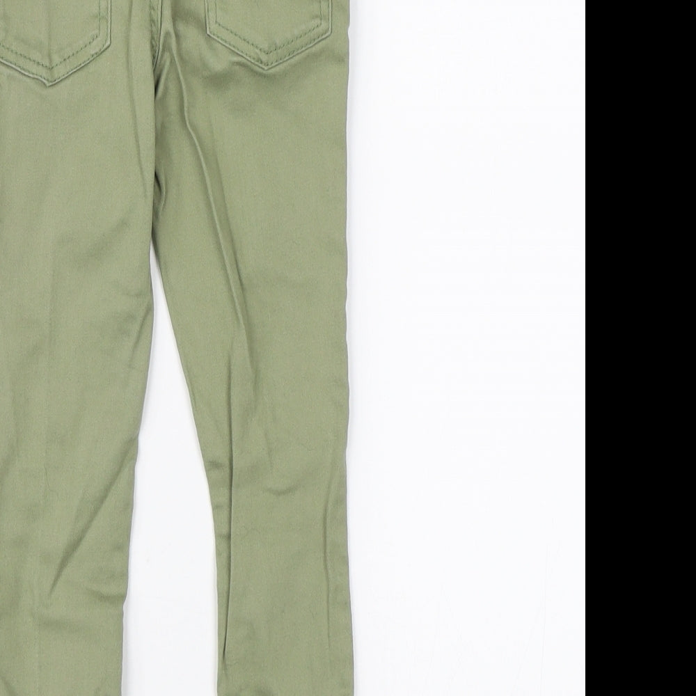 Denim CO. Girls Green Denim Skinny Jeans Size 5-6 Years - distressed