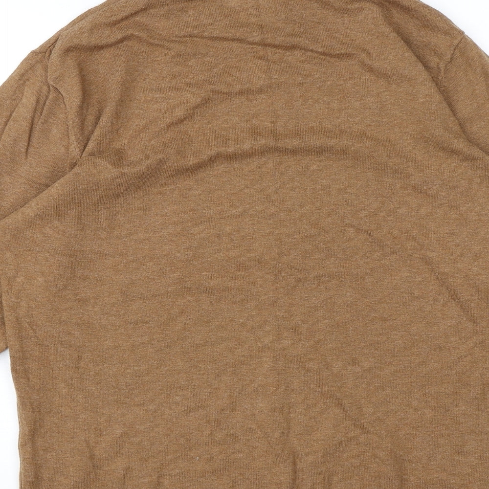 Primark Mens Brown Knit Pullover Jumper Size M