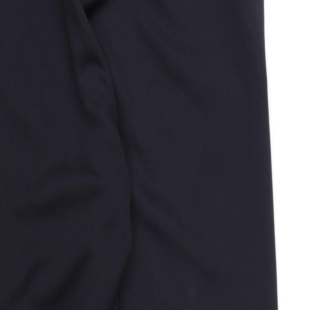 BM Collection Womens Blue Rayon Trousers Size 12 L24 in