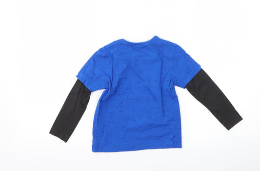 George Boys Blue Basic T-Shirt Size 3-4 Years