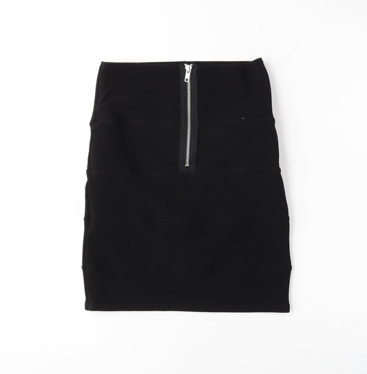 Preworn Womens Black Mini Skirt Size 8