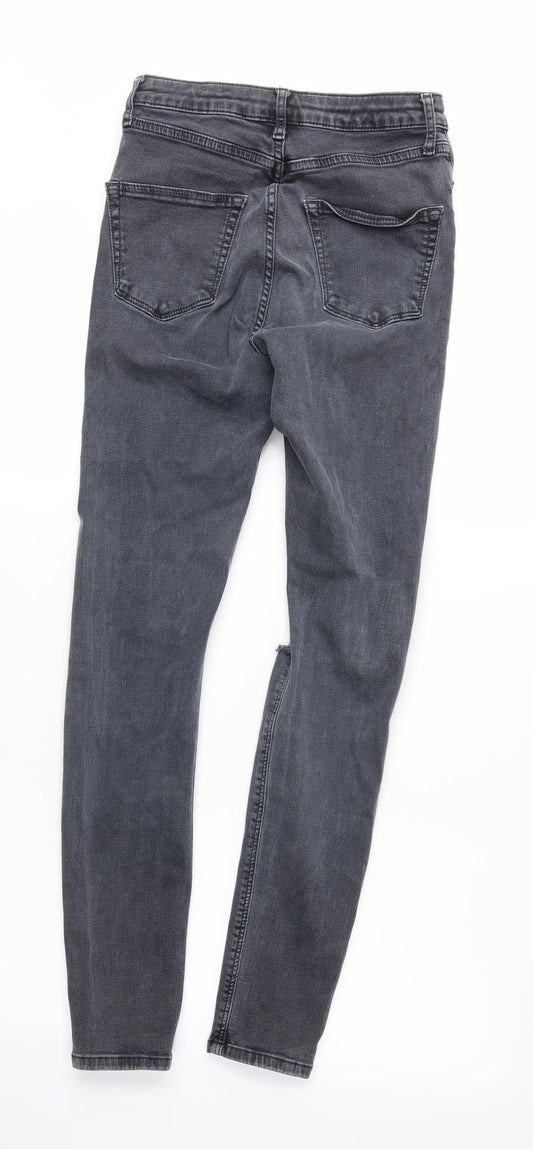Topshop Womens Grey Skinny Jeans Size 26 in L28 in