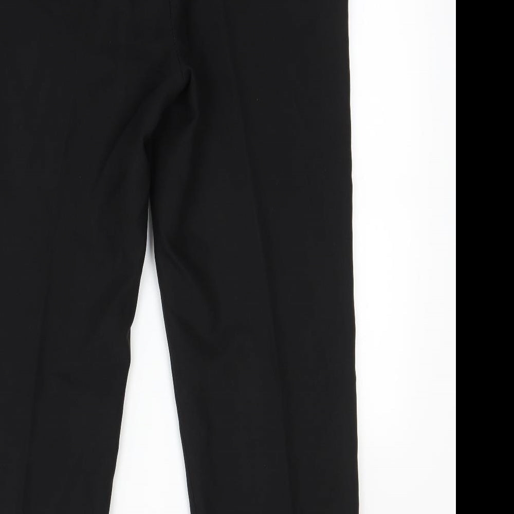 Brand and care label for Skopes men’s black dress pants trousers, size S, 29-inch leg