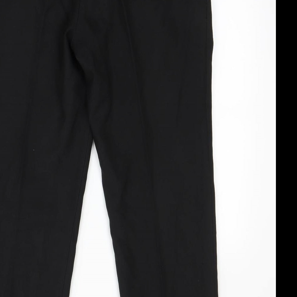 Brand and care label for Skopes men’s black dress pants trousers, size S, 29-inch leg