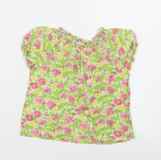 NEXT Girls White Floral Basic T-Shirt Size 2-3 Years