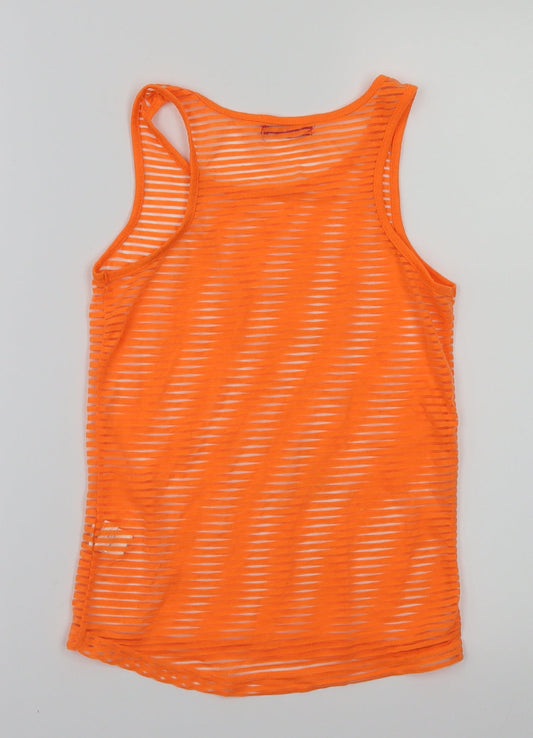 yd Girls Orange Basic T-Shirt Size 10-11 Years