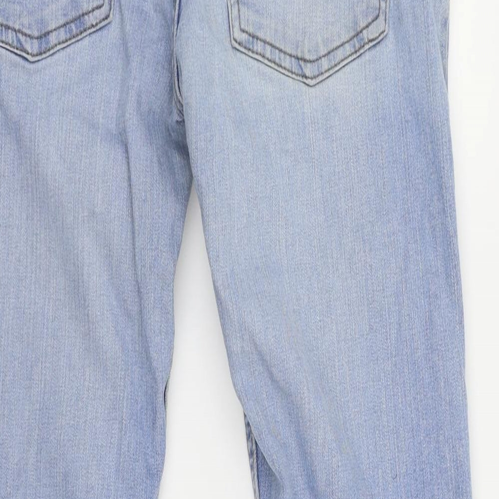 Brand and care label for Denim & Co. women’s blue skinny jeans, size UK 30, in, 32-inch leg