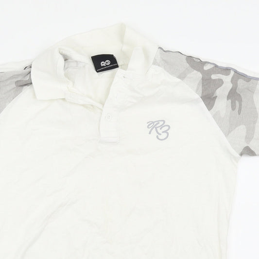 Ripstop Boys White Basic T-Shirt Size XL