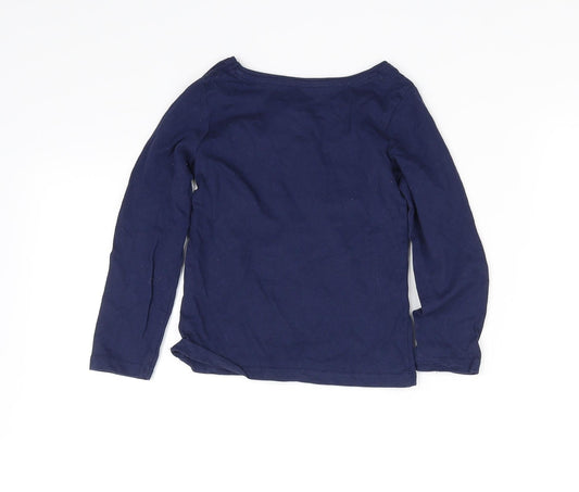 Primark Girls Blue Basic T-Shirt Size 3-4 Years