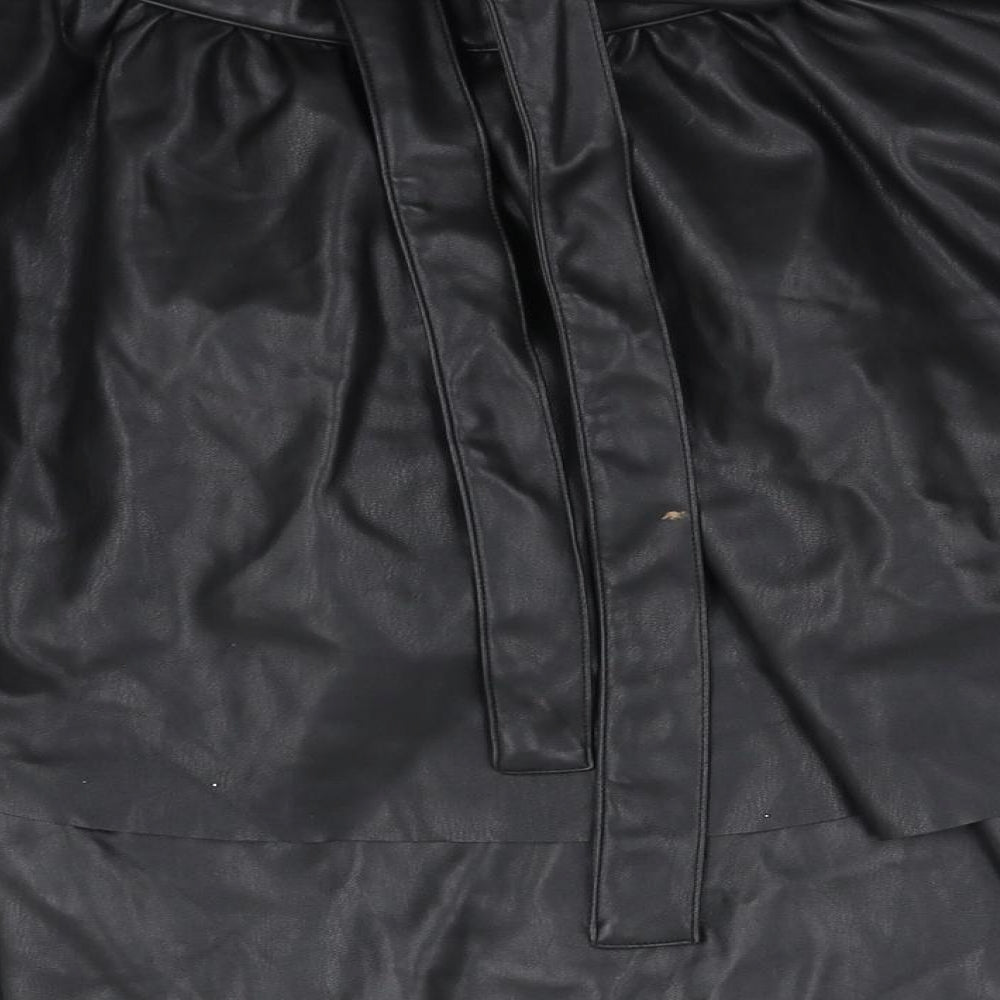 RESERVED Womens Black Flare Skirt Size 36 in