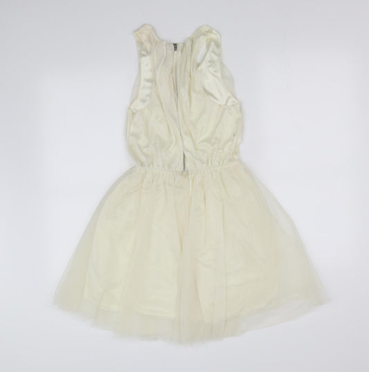 pre worn Womens White Fit & Flare Size 8