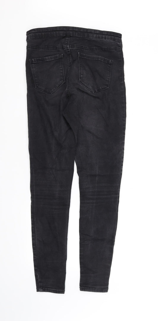 deniem & co Womens Black Straight Jeans Size 14 L32 in