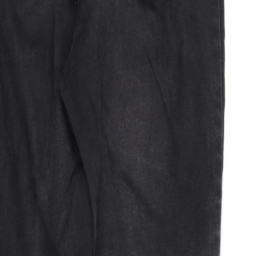 deniem & co Womens Black Straight Jeans Size 14 L32 in