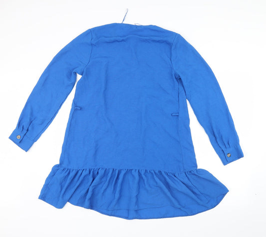 Papaya Womens Blue Basic Blouse Size 12