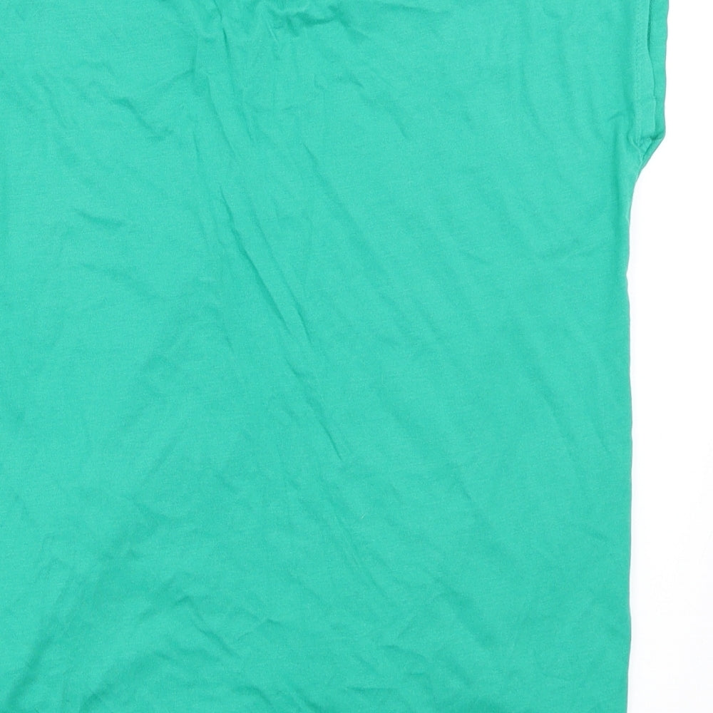 Preworn Womens Green Basic T-Shirt Size 16