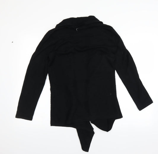 Modern Soul Womens Black Cardigan Jumper Size S - Waterfall Cardigan