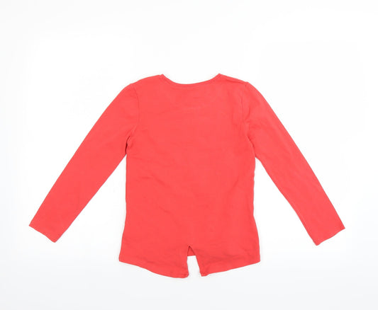 Matalan Girls Red Basic T-Shirt Size 8 Years