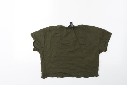 New Look Girls Green Basic T-Shirt Size 12 Years