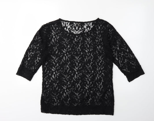 NEXT Womens Black Basic T-Shirt Size 10
