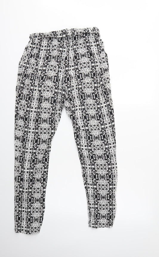 Quiz Womens White Trousers Size 8 L29 in