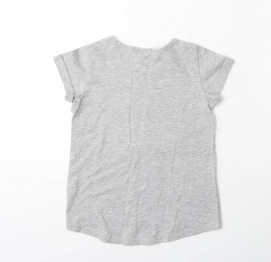 Young Dimension Girls Grey Basic T-Shirt Size 6-7 Years