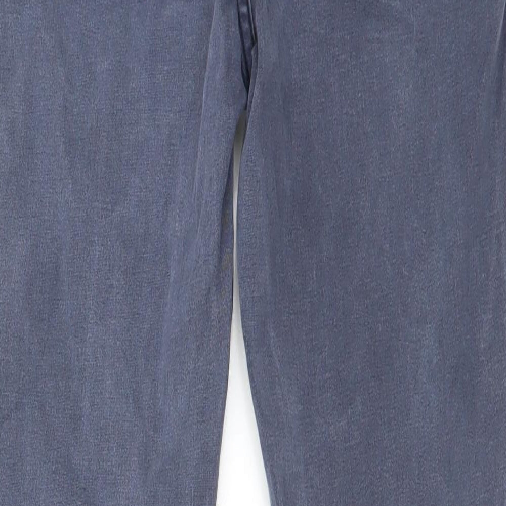 Brand and care label for New Look women’s blue skinny jeans, size UK 10, 24-inch leg