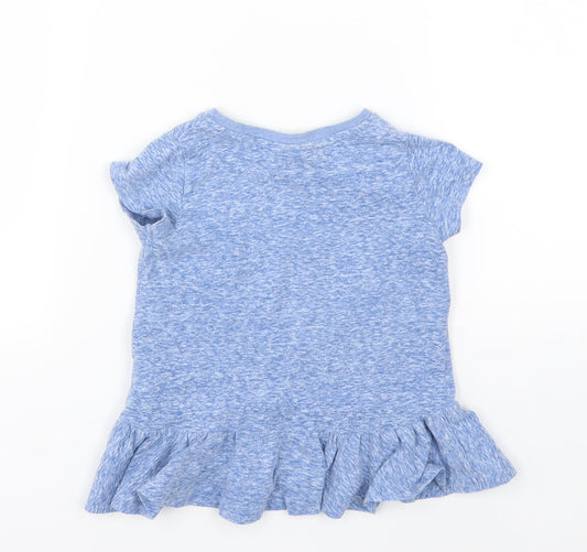 NEXT Girls Blue Jersey Basic T-Shirt Size 9-12 Months