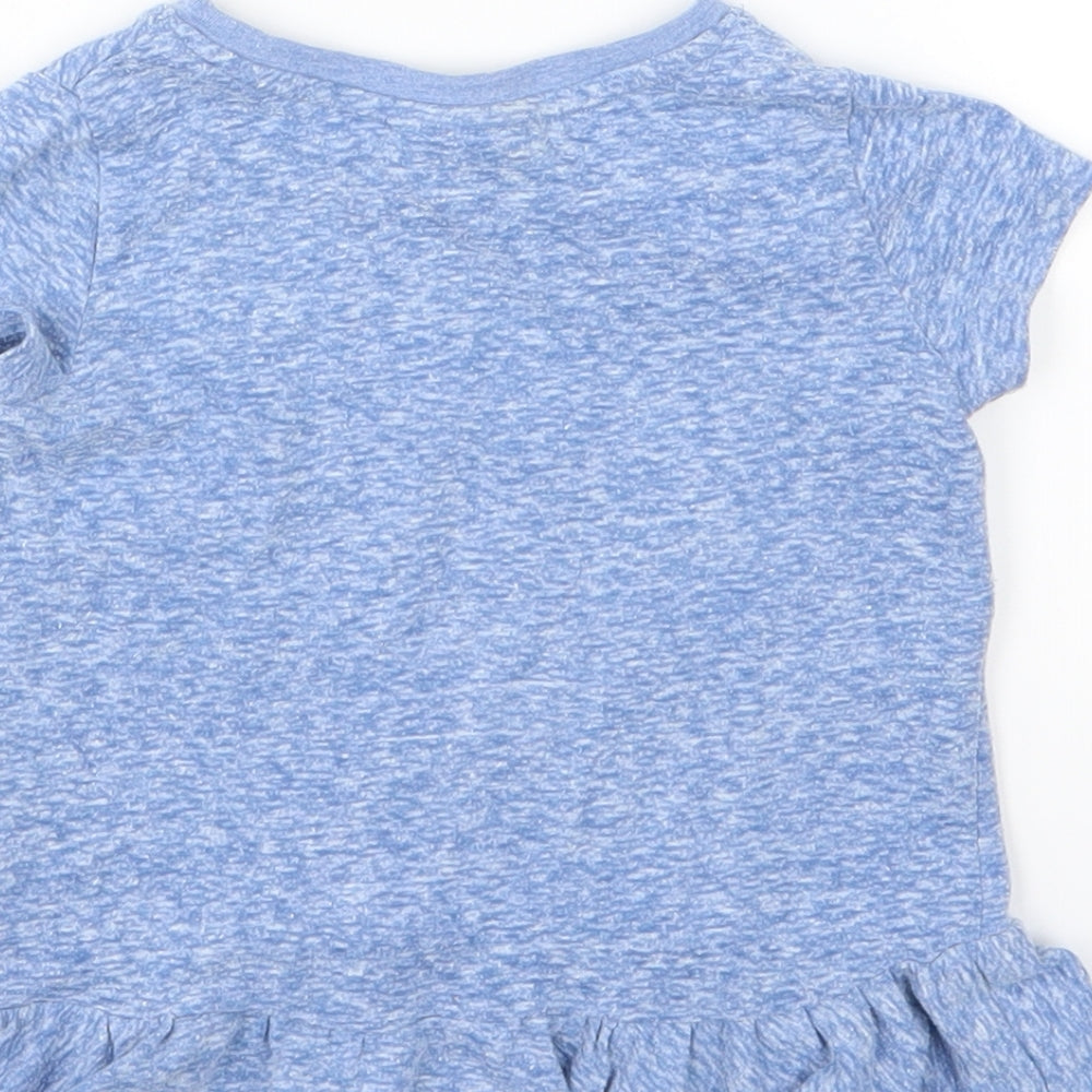 NEXT Girls Blue Jersey Basic T-Shirt Size 9-12 Months