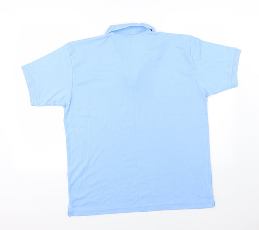 Cottonique Mens Blue Jersey Polo Size XL