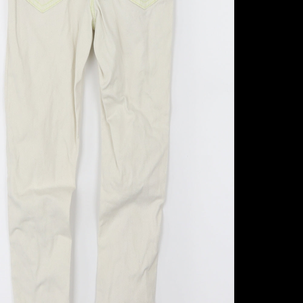 NEXT Girls White Denim Skinny Jeans Size 11 Years