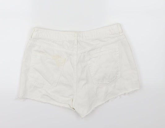 Very Womens Pink Denim Hot Pants Shorts Size 12