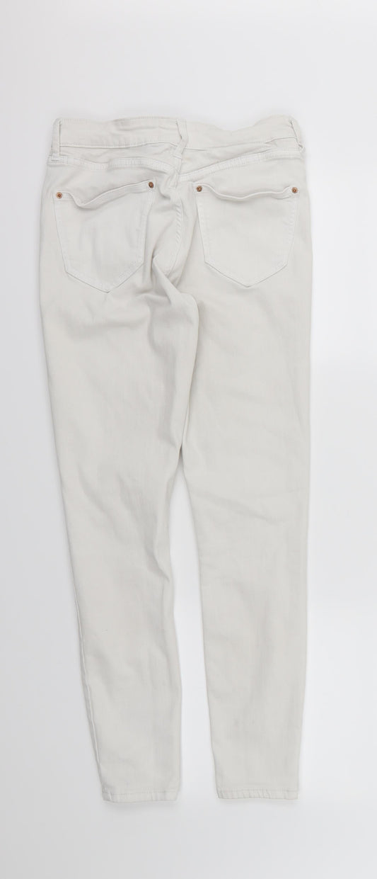 Miss Selfridge Womens White Denim Skinny Jeans Size 12 L27 in