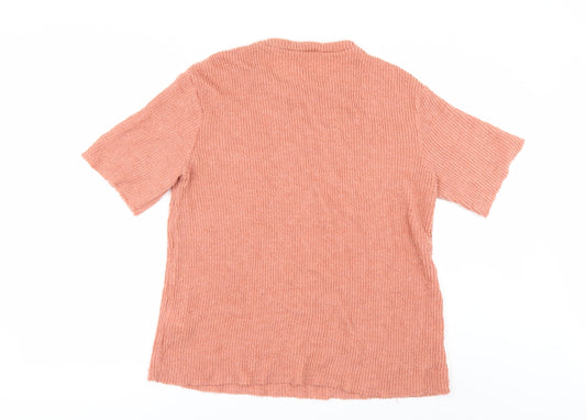 Zara Womens Orange Basic T-Shirt Size M