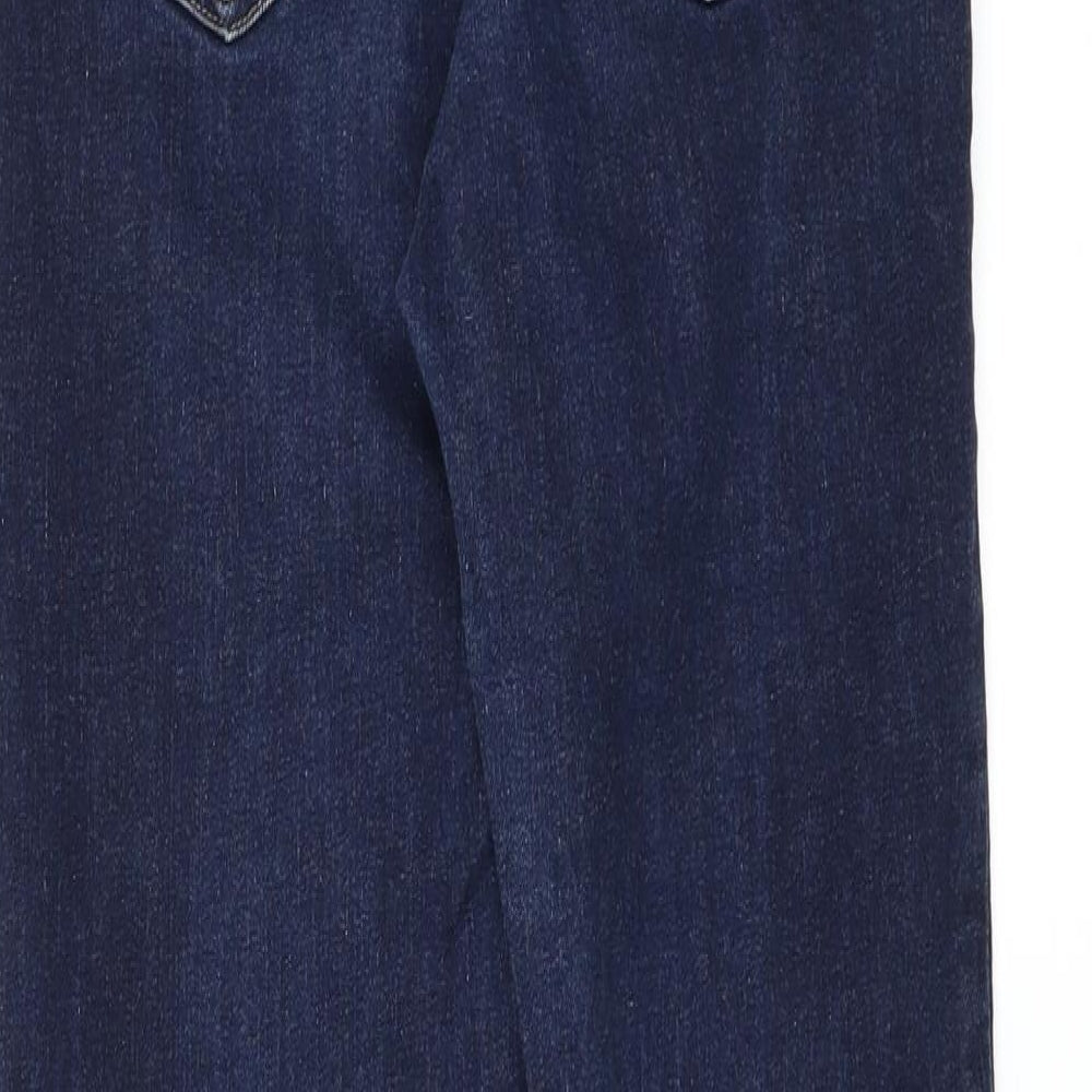 Brand and care label for H&M women’s black denim skinny jeans, size UK 12, 30-inch leg - customised project