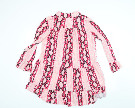 Preworn Womens Pink Animal Print Trapeze & Swing Size 10