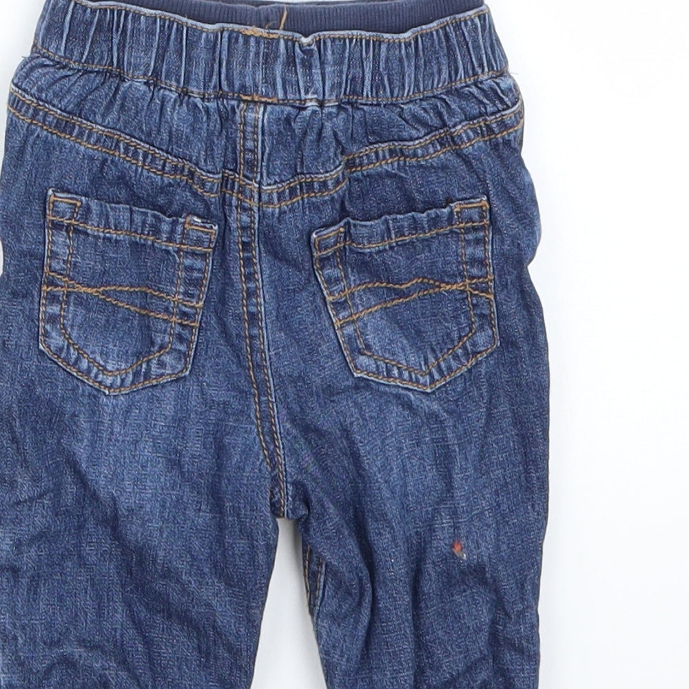 F&F Boys Blue Cargo Jeans Size 3-6 Months