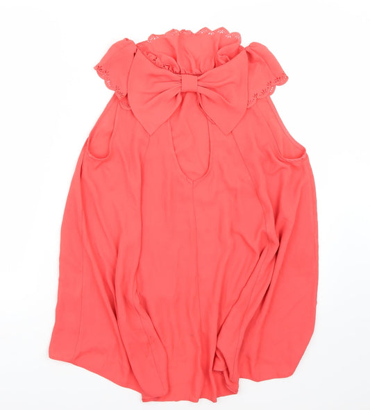 Miss Selfridge Womens Pink Basic Blouse Size 12